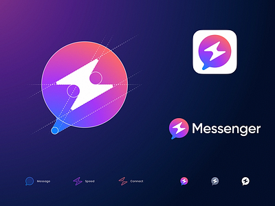 Messenger new logo concept custom logo