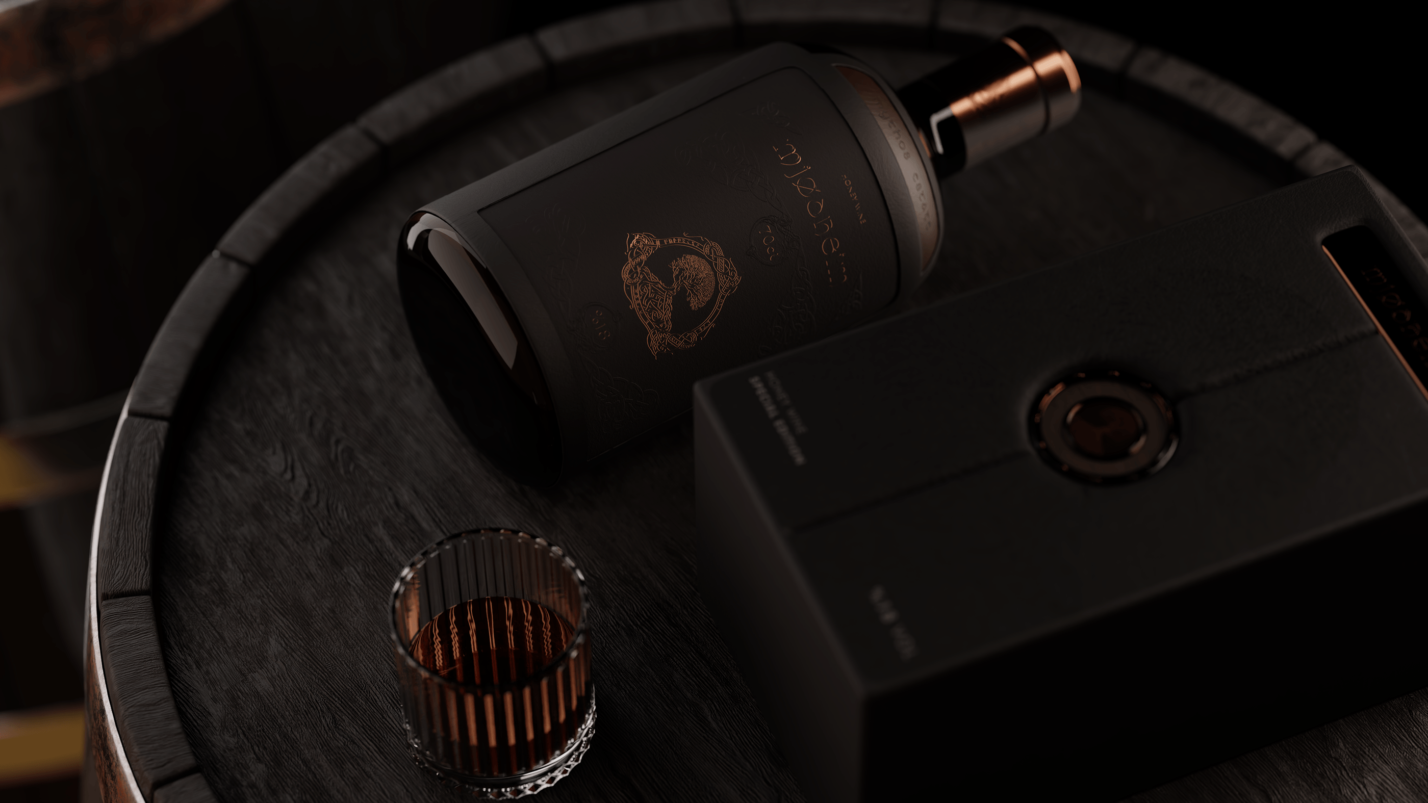 Example of Mjodheim Honey Wine Packaging Design
