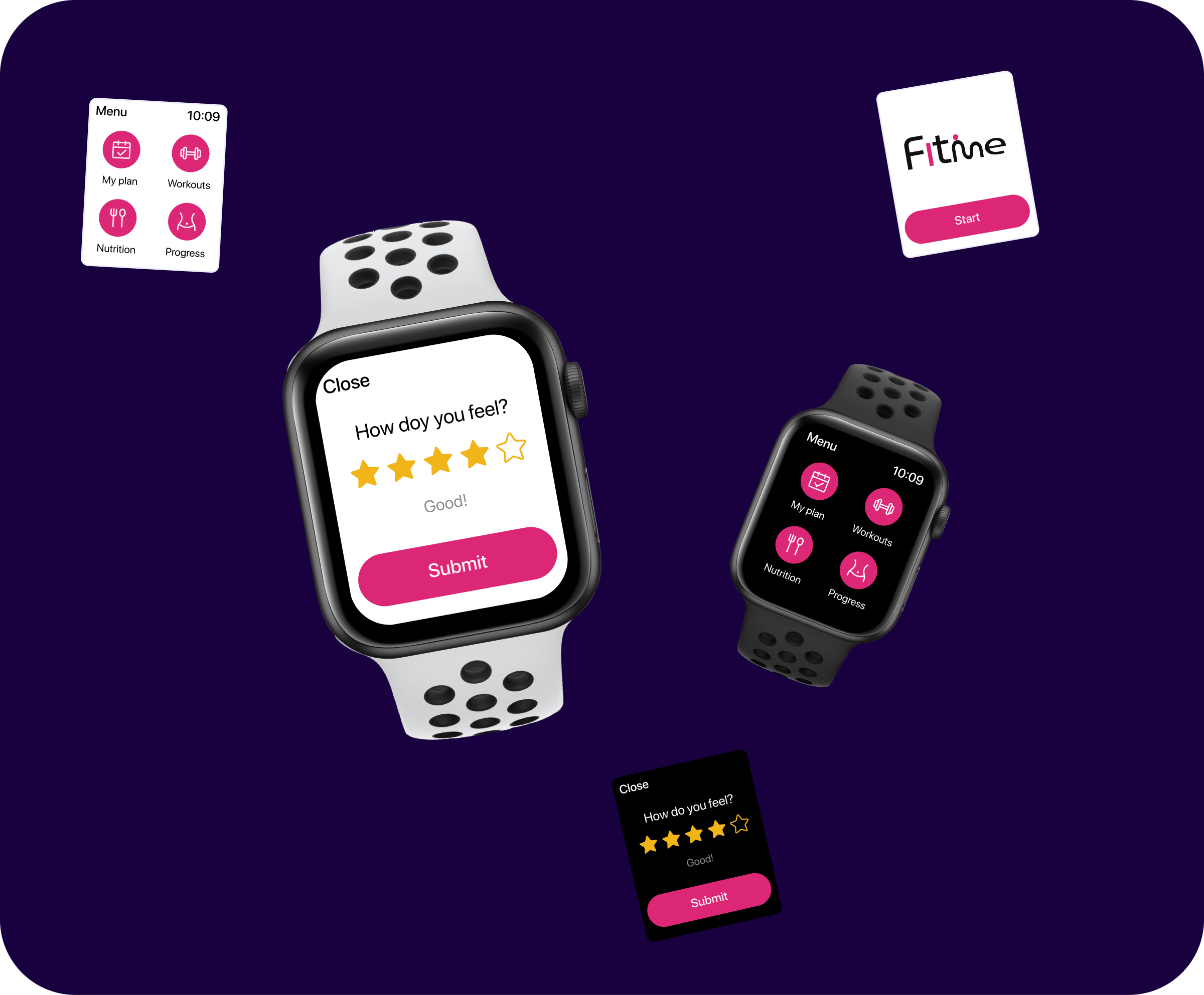 Apple Watch Extension app design apple watch dark ui fitness app health tech interface light ui microinteraction minimal design smartwatch ui design watchos wearable