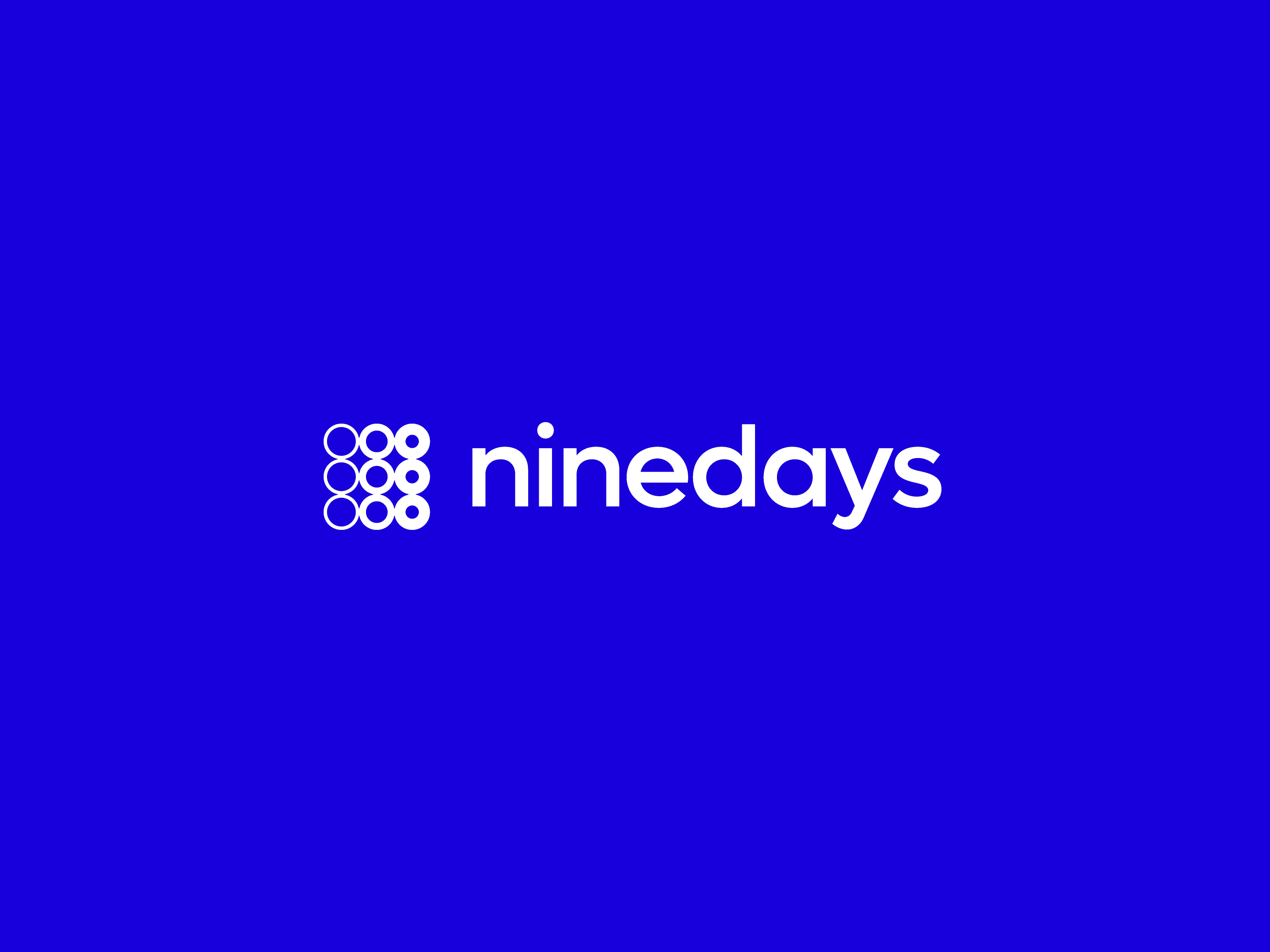 Ninedays logo design - brand and website sprint brand and website sprint brand identity brand sprint brand strategy branding sprint design sprint framer development landing page design logo design logo design for startups startup branding visual identity