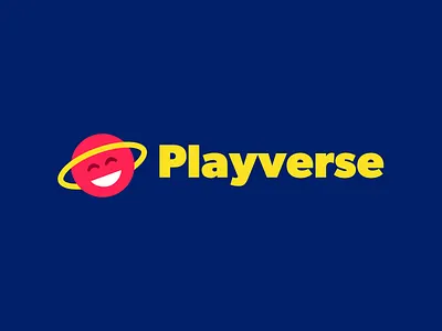 Playverse logo icon kids logo mark minimal planet playful