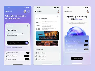 Agentic AI Assistant App UI – Autonomous Task & Planning Experie agenticai aiagent aiassistant appdesign automationai futureui iosapp mobileui modernui productdesign productivityapp saasui smartassistant startupapp uidesign uiux workflowautomation