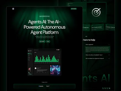 AI Landing Page Design interface product service startup ui ux web