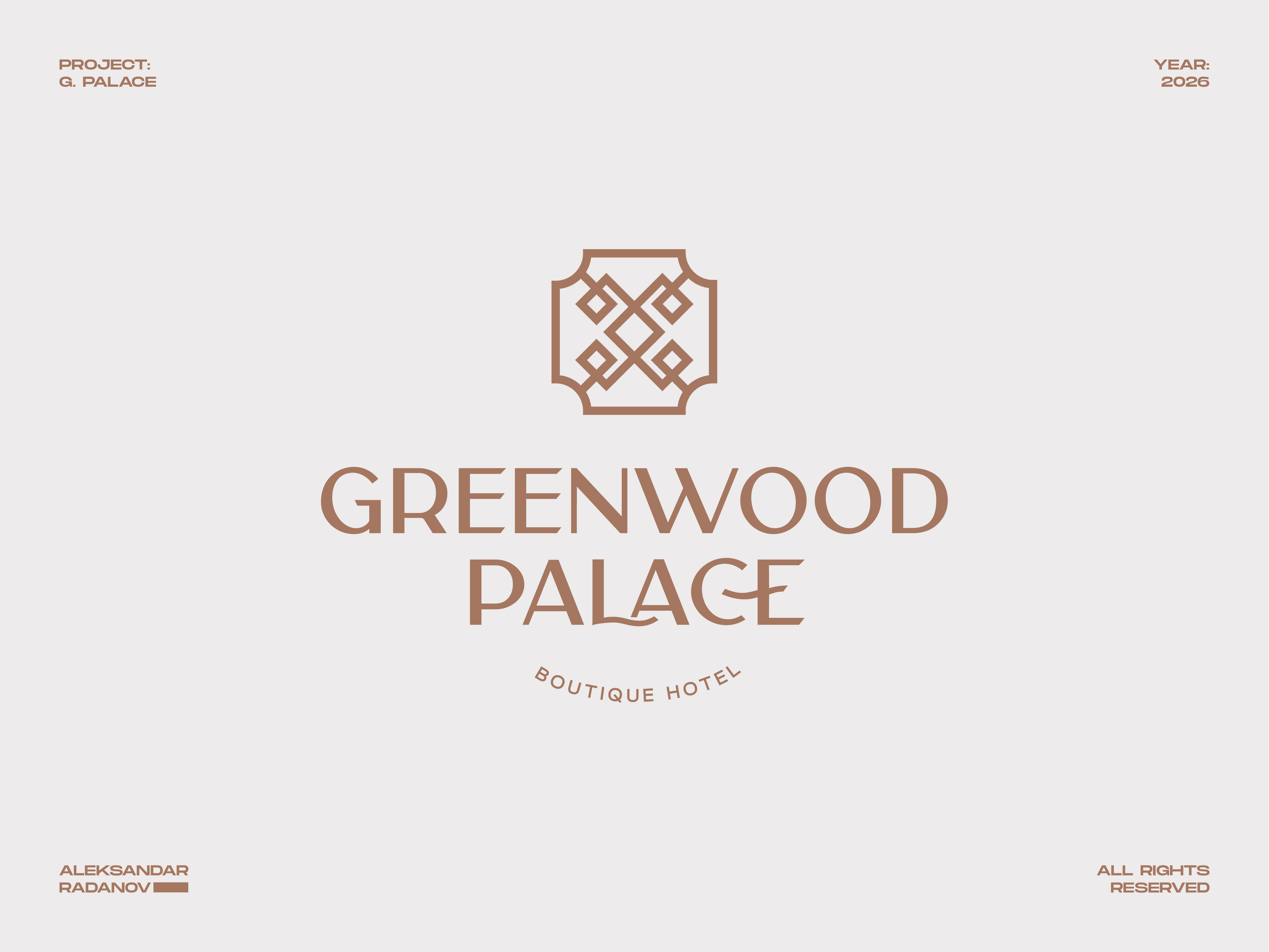 GREENWOOD PALACE - Hotel branding graphic design logo
