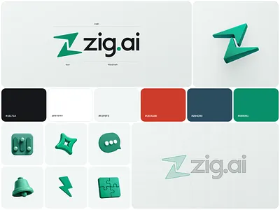 Exceptional brand system for Zig.ai branding graphic design logo motion graphics ui