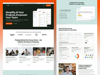 AI- task management Web App landing page ai task management platform ai task management productivity ai task manager app landing page landing page task manager website design