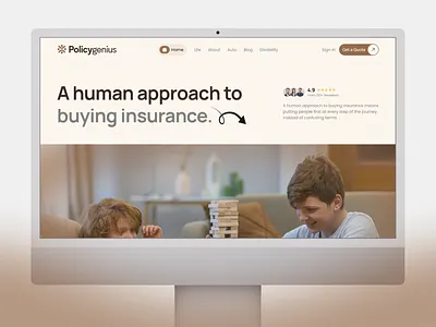 Policygenius - Insurance Landing Page & Modern Website Design dashboard document management finance website ui fintech design insurance dashboard insurance landing page insurance uiux insurance website landing page design mobile modern landing page portfolio landing page product design saas dashboard saas landing page saas website web web app