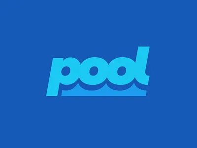 Pool design flow icon logo mark minimal negative space pool simple water waves