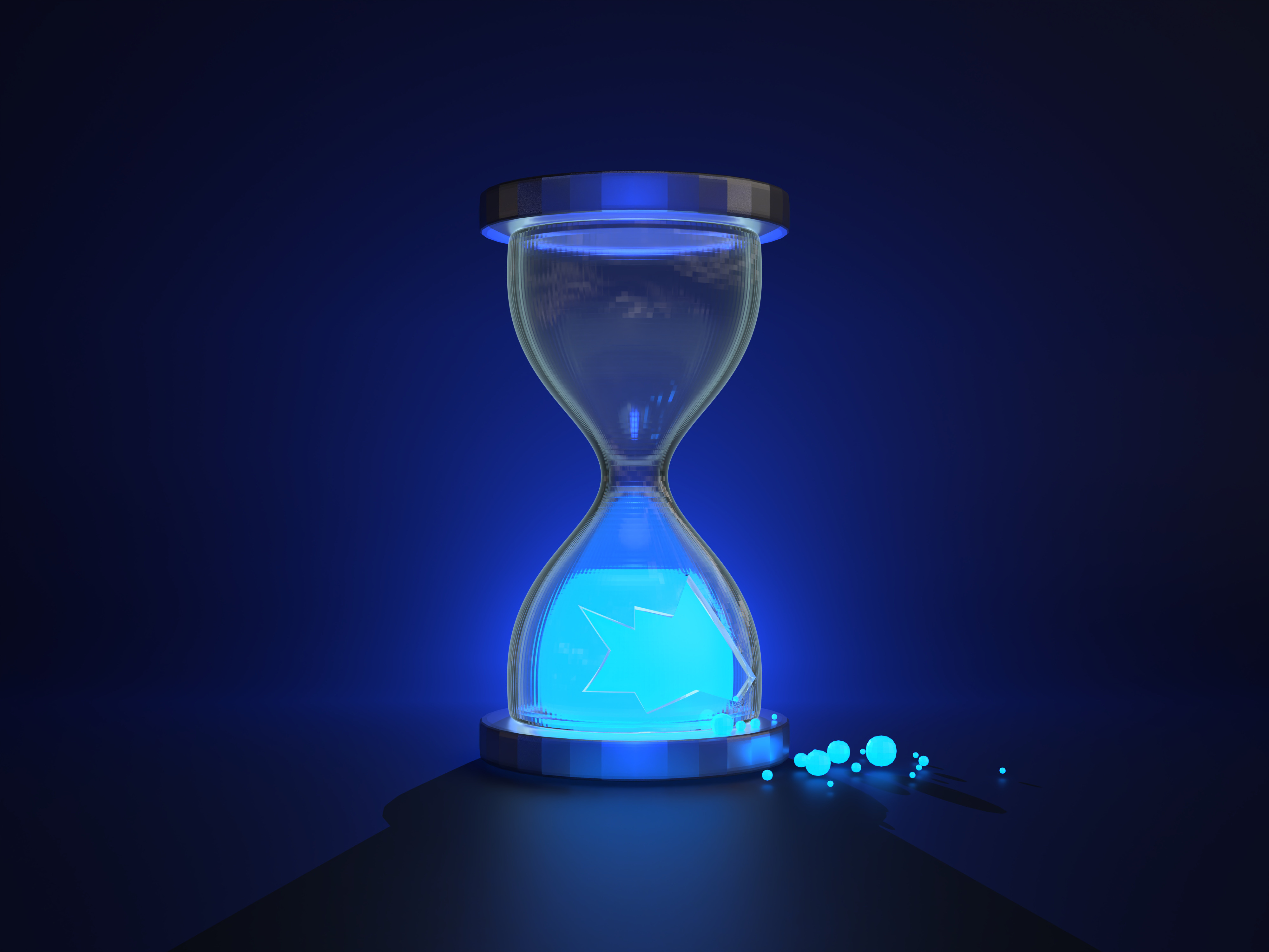 Atmospheric 3D Social Visual with Hourglass 3d 3d illustration advertising art direction banner design blender campaign cinematic design editorial graphic design illustration social media vusial design wellness