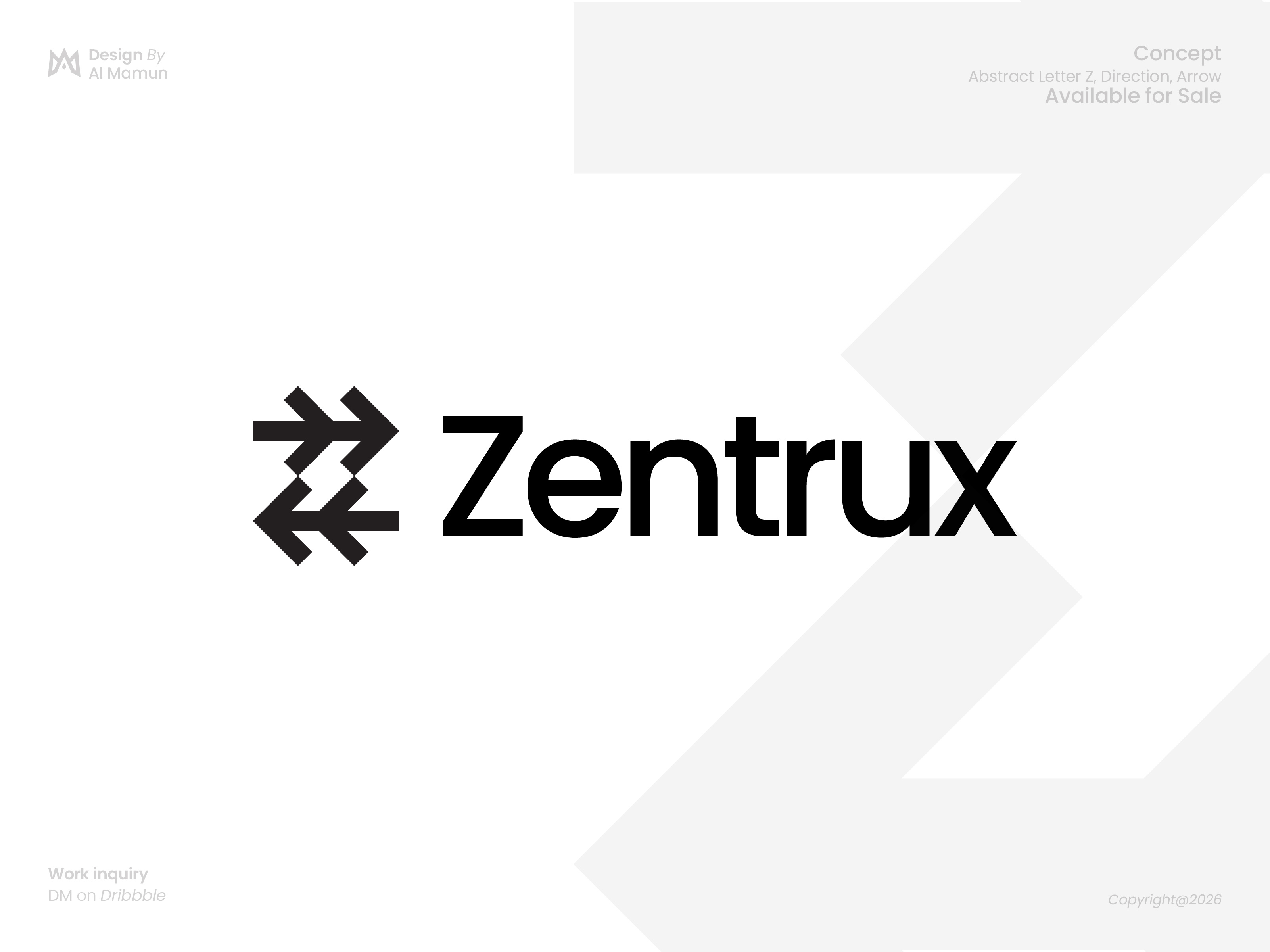 Zentrux — Modern Z Letter Logo Design abstract logo arrow logo brand identity corporate identity creative logo dribbble logo fintech logo futuristic logo geometric logo innovative logo logo inspiration minimal logo modern branding modern monogram monogram logo premium branding startup branding tech logo vector logo z letter logo