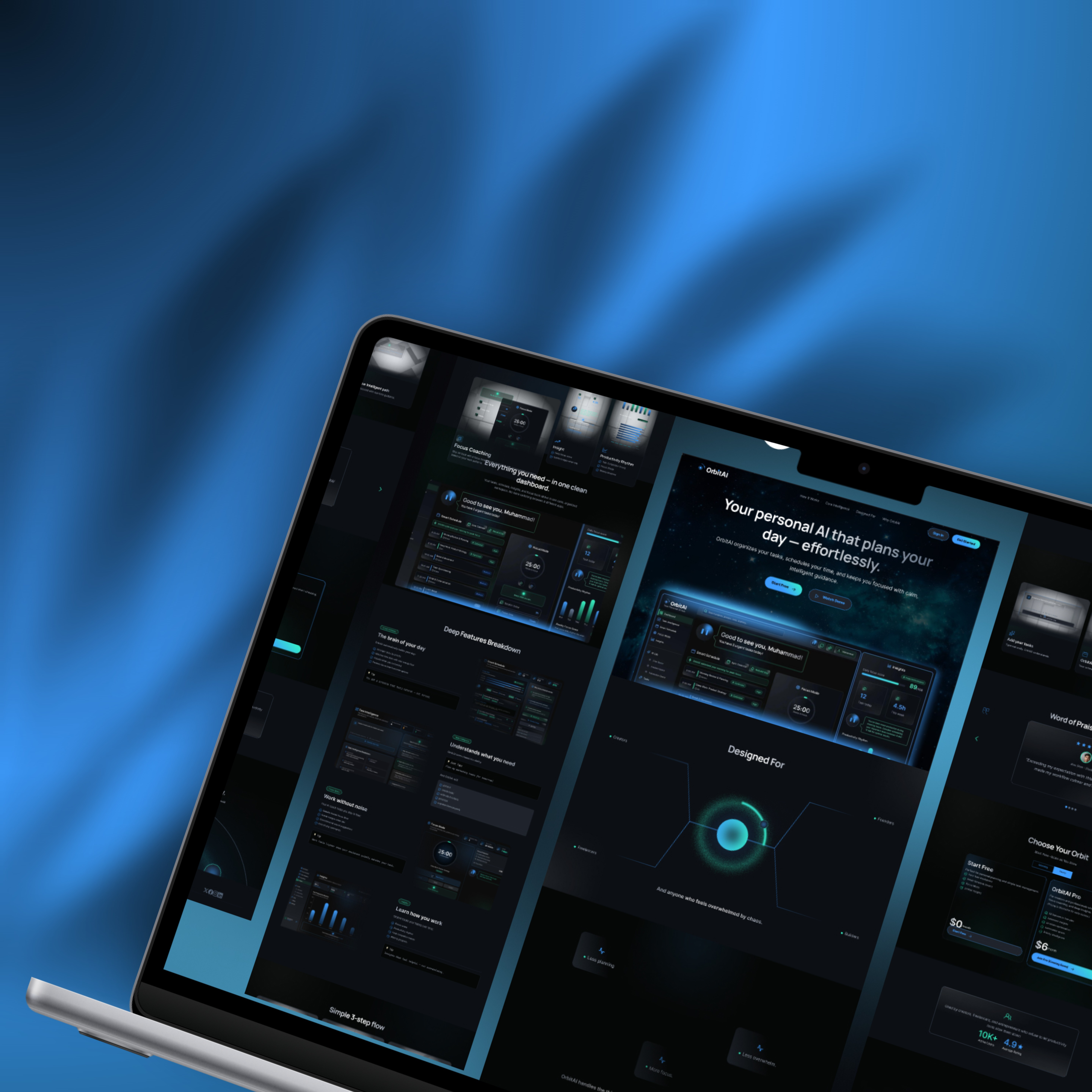 Personal AI landing page designed by Dev.MosabbiR 3d animation branding dashboard design figma graphic design illustration logo motion graphics page ui ux