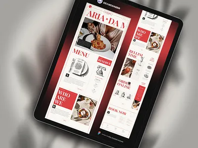 Restaurant landing page designed by Dev.MosabbiR 3d animation branding dashboard design figma graphic design illustration logo motion graphics page ui ux