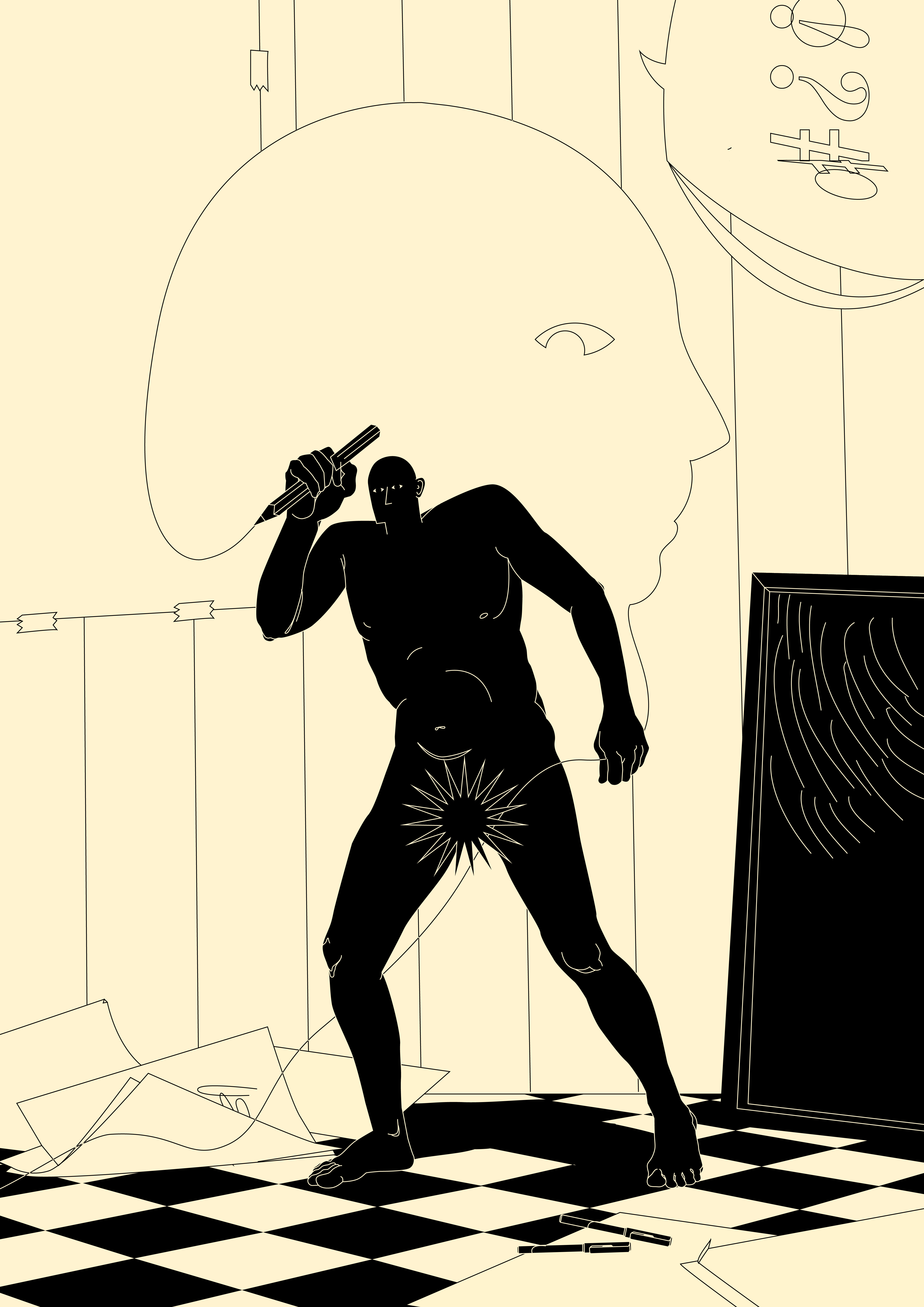 Self-Expression composition conceptual illustration design dual meaning editorial editorial illustration emotions illustration inner me inner self lines metaphor philosophy philosophy illustration poster print psychology psychology illustration self expression thoughts