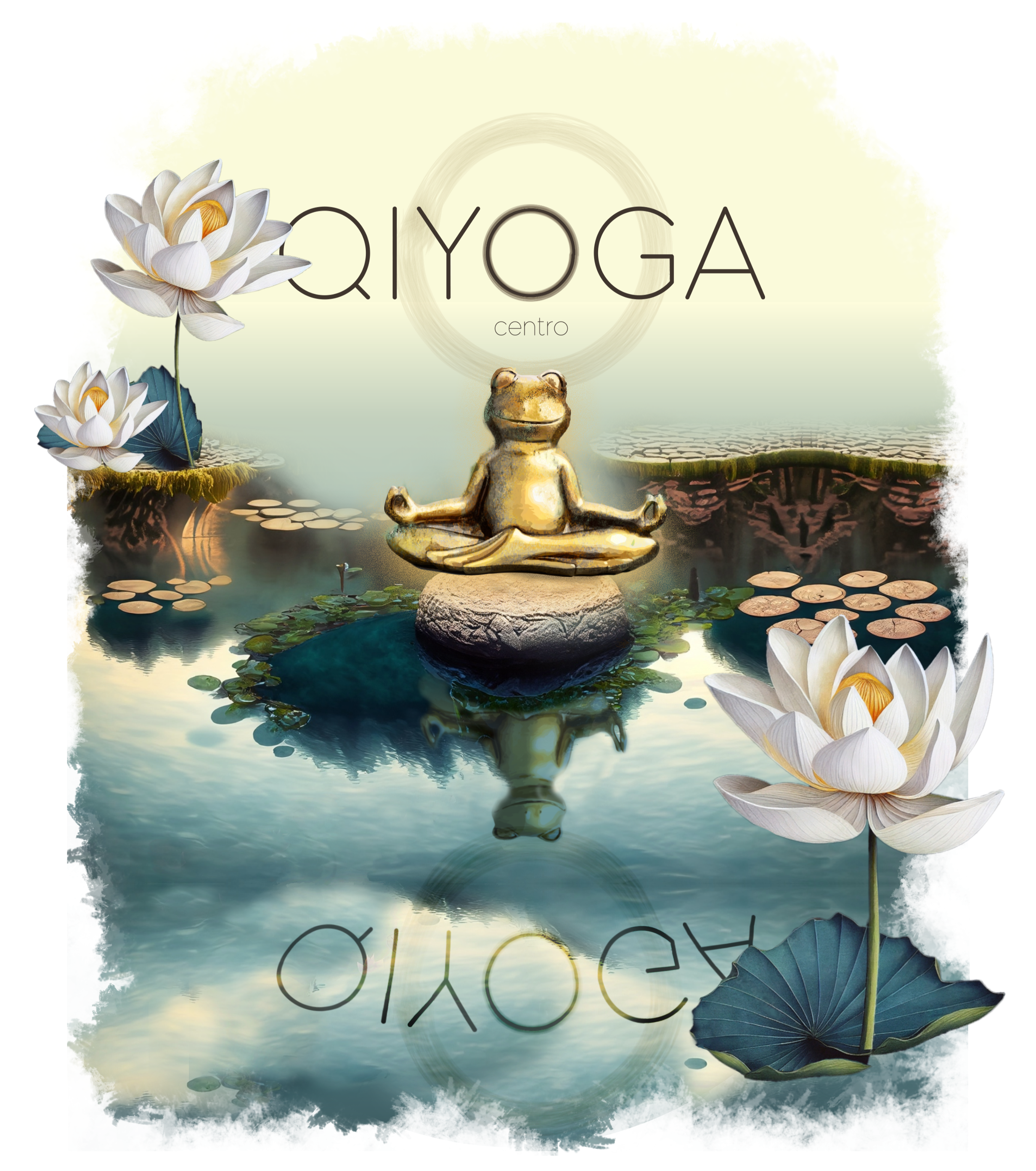 Illustrations for a Yoga Center - Qiyoga branding graphic design illustration visual comunication yoga