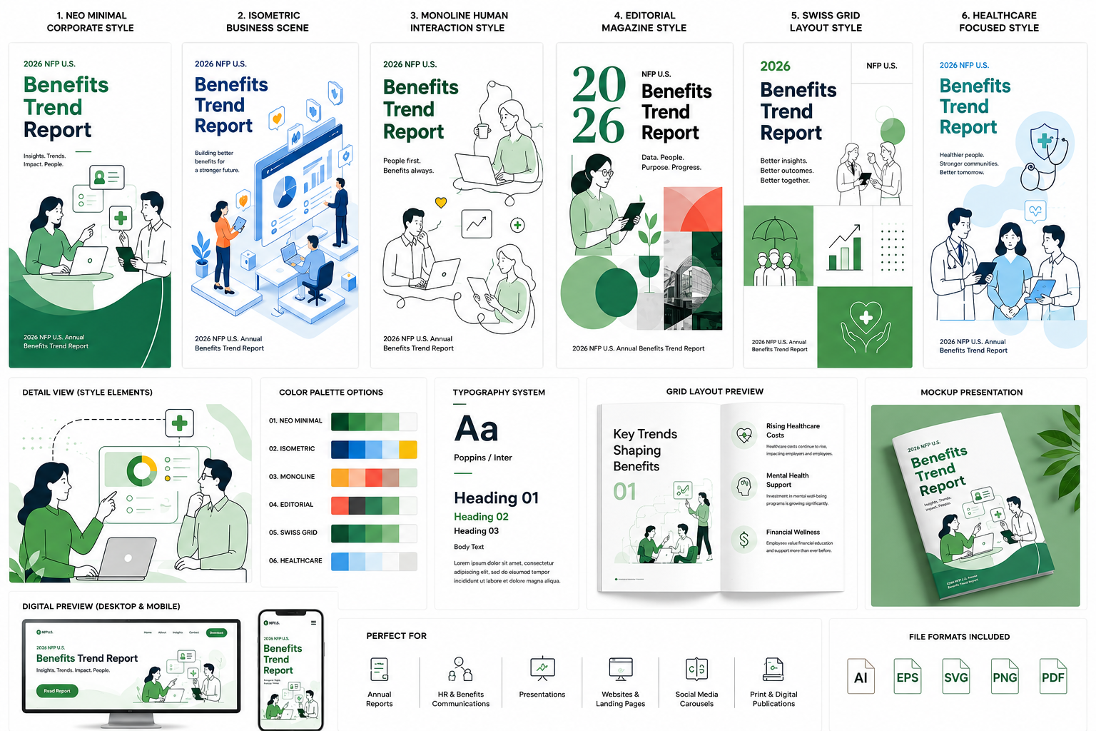 Minimal Green Report Visuals line illustration advertising illustration artline athletic benefitsreport branding concept art digital art drawing editorial layout flat illustration hrdesign illustration illustrations isometric line illustration marketing art minimalist design swiss grid vector vectorassets