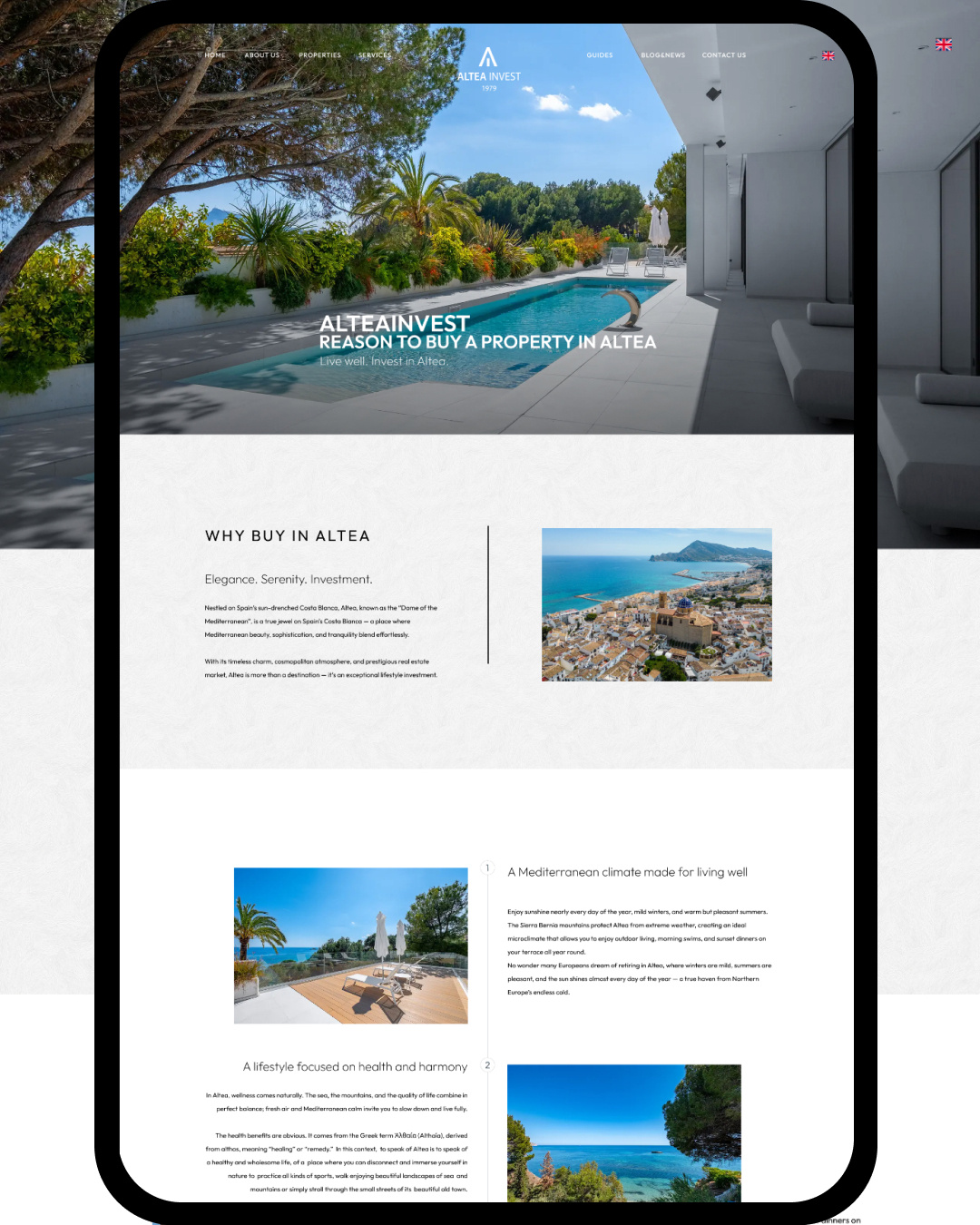 Real Estate Web Design AlteaInvest realestate ui ux webdesign