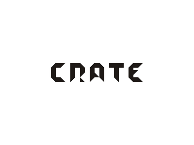 crate logotype crate logotype minimal minimalistic simple text triangle triangles