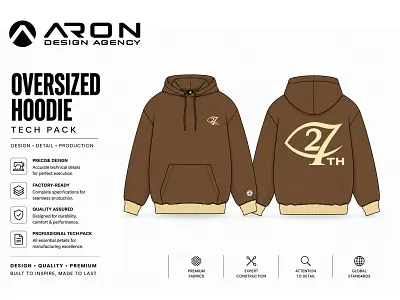 OVERSIZED HOODIE | STREETWEAR TECH PACK DESIGN 2d drawing 2d illustration adobeillustrator appareldesign apperal design clothingdesign fashioncad flat sketch garmentdesign graphic design hoodiedesign manufacturingready minimaldesign modernstreetwear oversizedhoodie productdesign streetwear technical illustration technicaldesign techpack