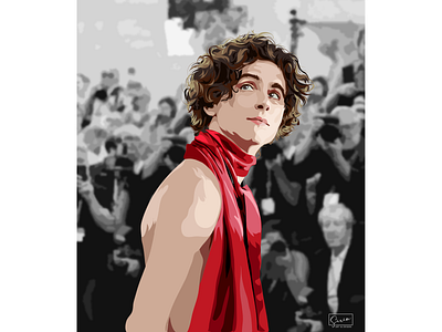 Vector portrait of Timothee Chalamet adobe illustrator digital art digital illustration digital painting graphic design illustration poster poster design timmy timothee chalamet vector vector art vector portrait venice film festival wall art