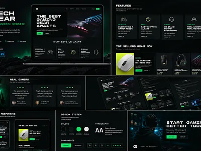 Tech Gear — Gaming E-Commerce UI Concept gaming ui web