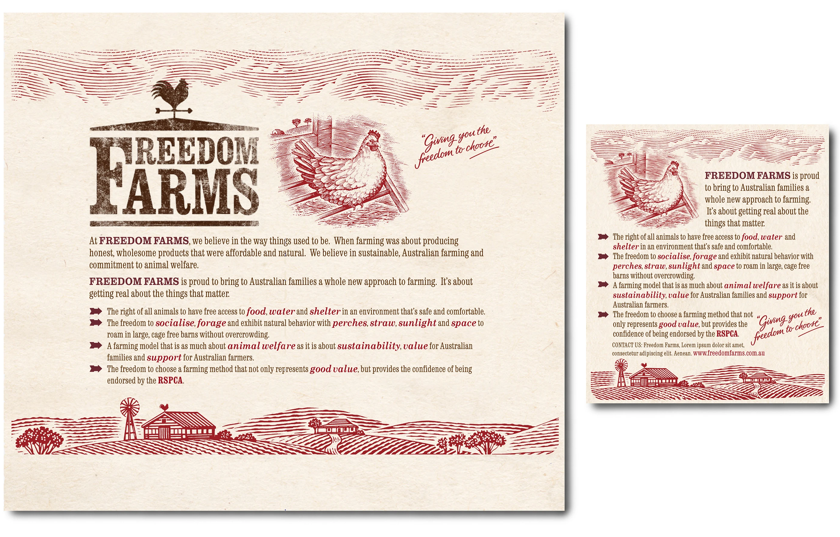 Freedom Farms Labels illustrated by Steven Noble agriculture animals artwork branding design engraving etching farm illustration line art scratchboard steven noble woodcut