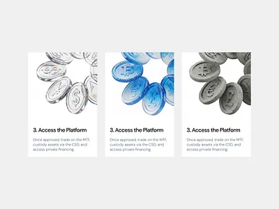 Visual Style Exploration - 3D Iconography $ 3d 3d icon bitcoin btc card coin coins dollar euro finance financial fintech fintech icons icon iconography ui ui card ui design usd