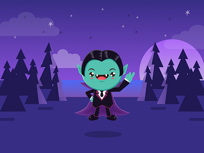 Cute vampire cute illustration vampire