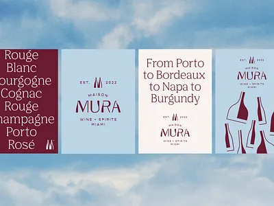 Maison mura - Posters graphic design logo desig posters ui wine brand wineryl