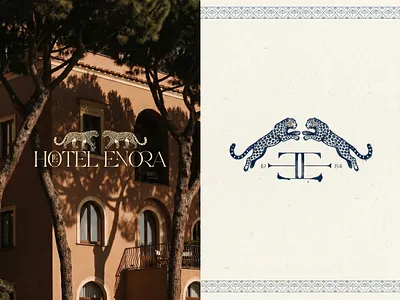 Le Hotel Enora Logo branding elegant graphic design hotel leopard logo luxury minimal