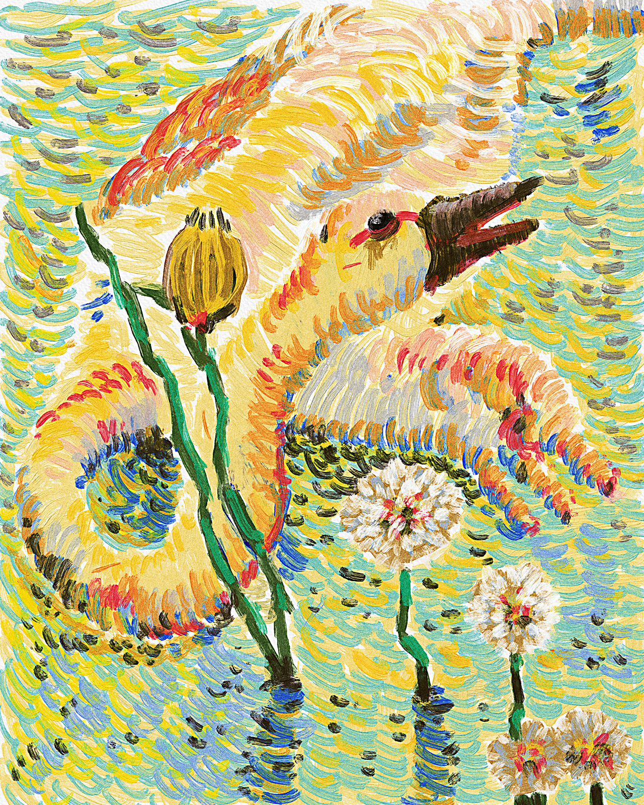 Bird bird color exploration fauvism illustration impressionism oil painting postimpressionsim texture