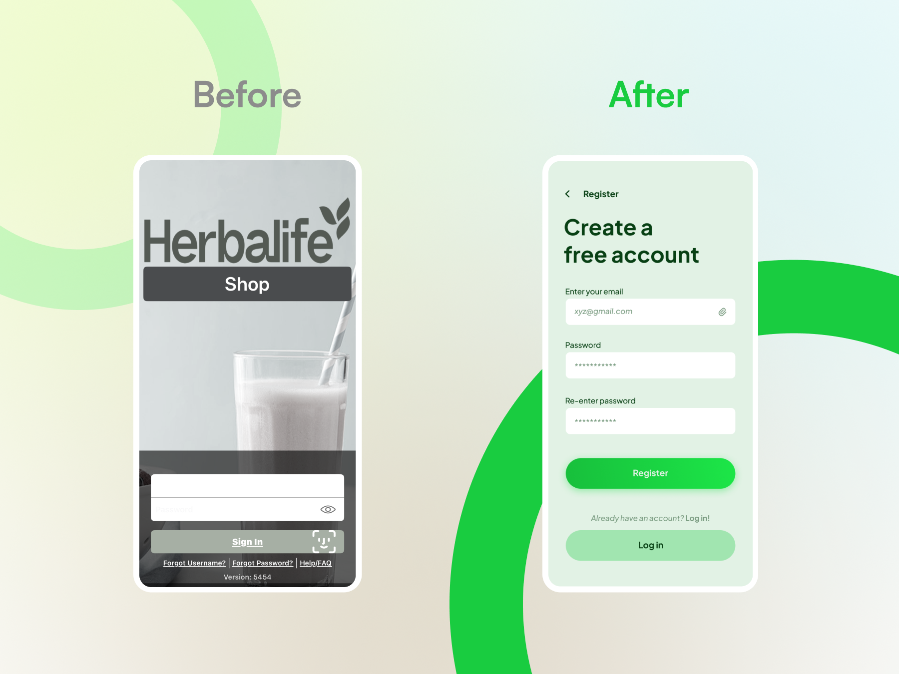 Herbalife app (re-design) 🧑‍⚕️ app redesign before and after figma health herbalife herbalife redesign mobile app design product design re design store ui user experience