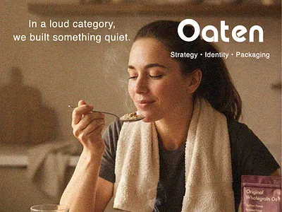 Oaten - Building a Quiet, Premium Oat Brand (FMCG) brandidentity branding graphic design logo