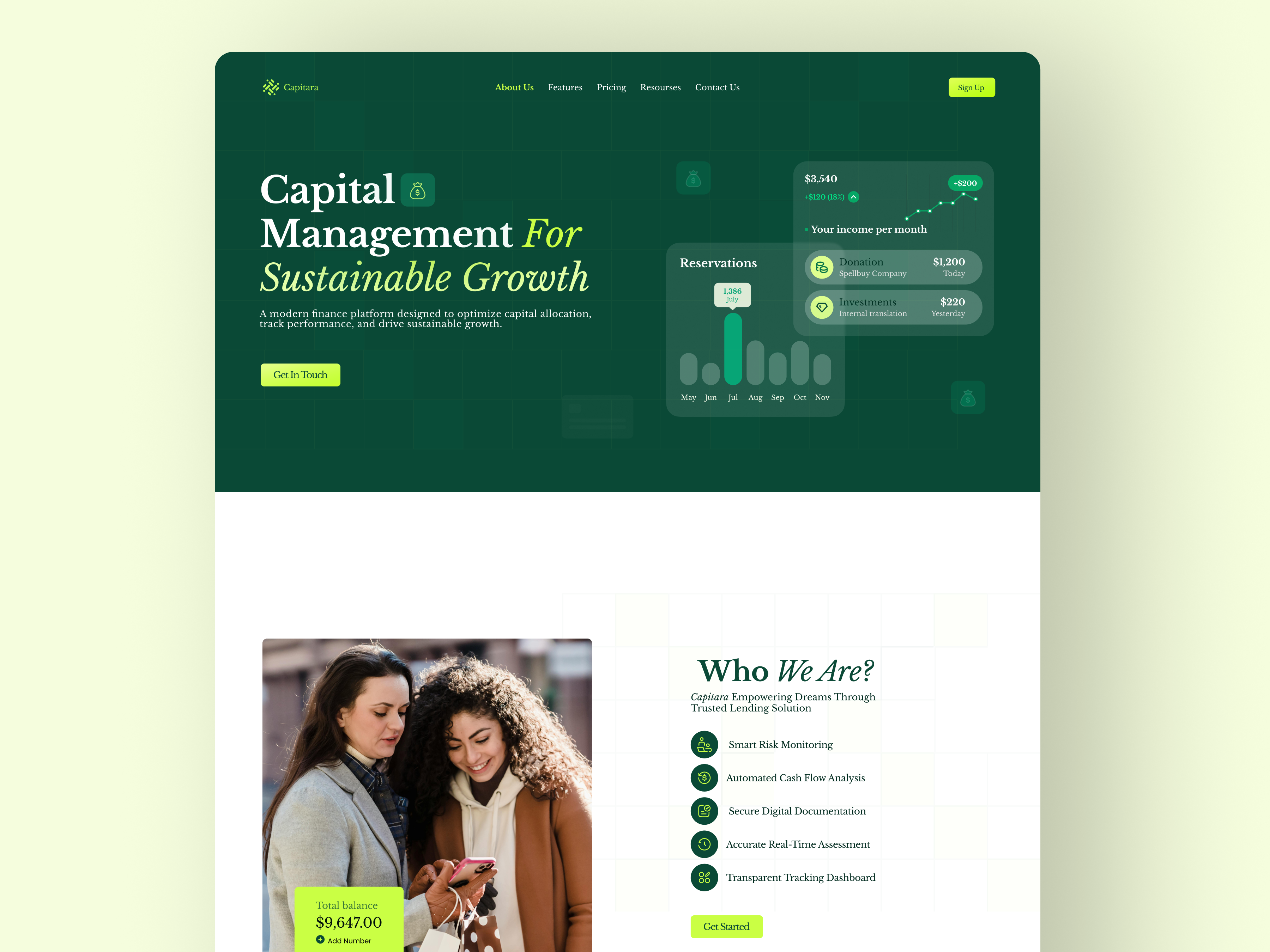 Capitara- Wealth Management & Finance Website Design ai powered design capital management design fantach finance website finanace landing page finance website design finance website landing page fintech landing page growth website designs home page design saas finance landing page design saas landing page ui design ux design wealth management website