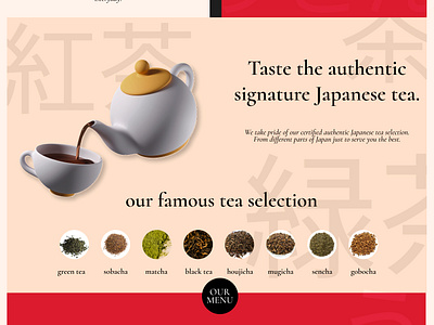 Shokutsu Japanese Restaurant Landing Page figma japanese landing page japanese menu japanese restaurant japanese restaurant website japanese theme landing page menu ui