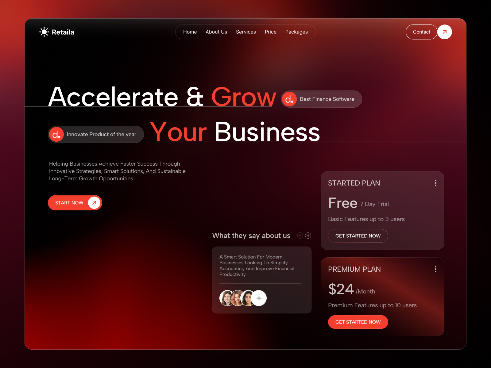 Example of Landing Page Design 