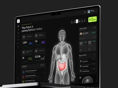 Healthcare Dashboard Design clean dark dashboard health healthcare dashboard healthtech medical product design telemedicine web web design