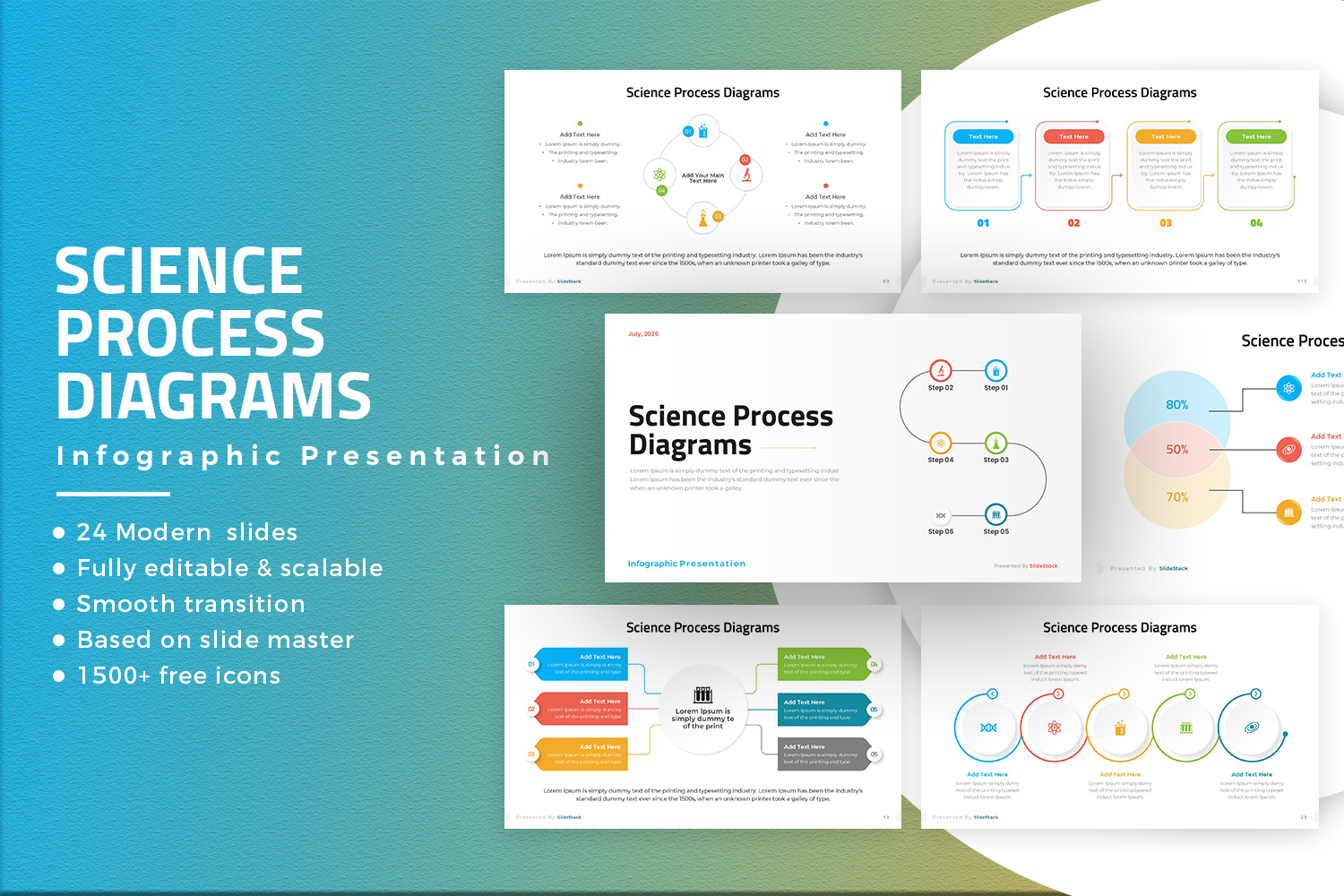 Science Process Diagrams Infographic Presentation analysis biology charts chemistry data diagrams education infographic innovation laboratory modern presentation process research science stem technology template visualization workflow