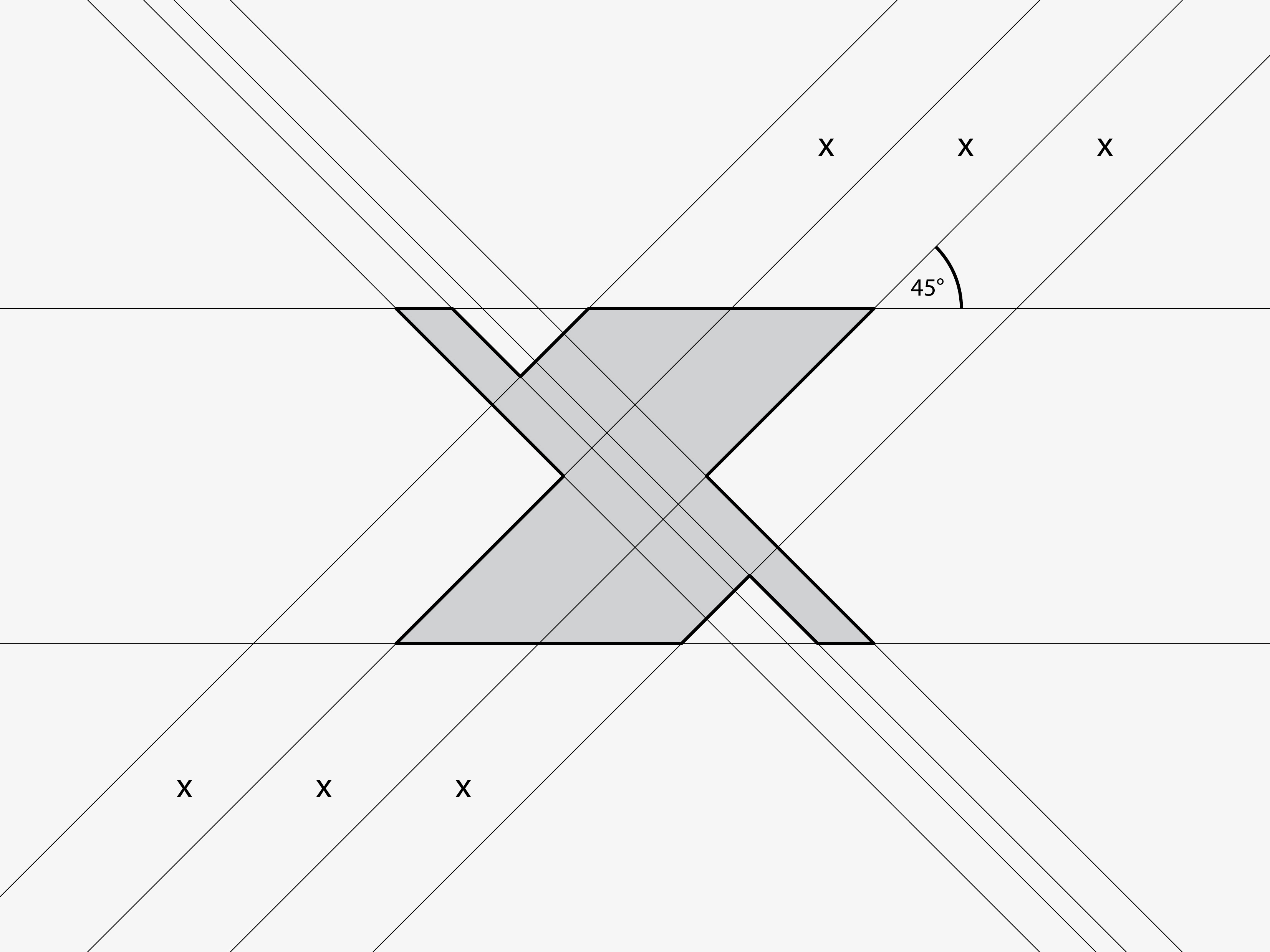 Letter X Logomark Construction Grid