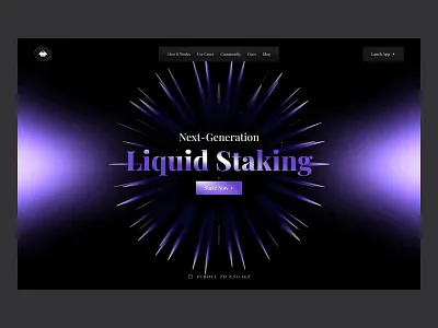 Crypto Landing Page blocchain crypto crypto uiux cryptocurrency defi design finance fintech fund investment liquid staking product staking trading ux design web web3