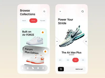 SneakerVerse — Premium Footwear Shopping App UI ecommerce fashion app interaction design ios minimalist mobile mobile app modern ui nike app product design shoe store app shopping app sneaker ui ui uiux ux web design