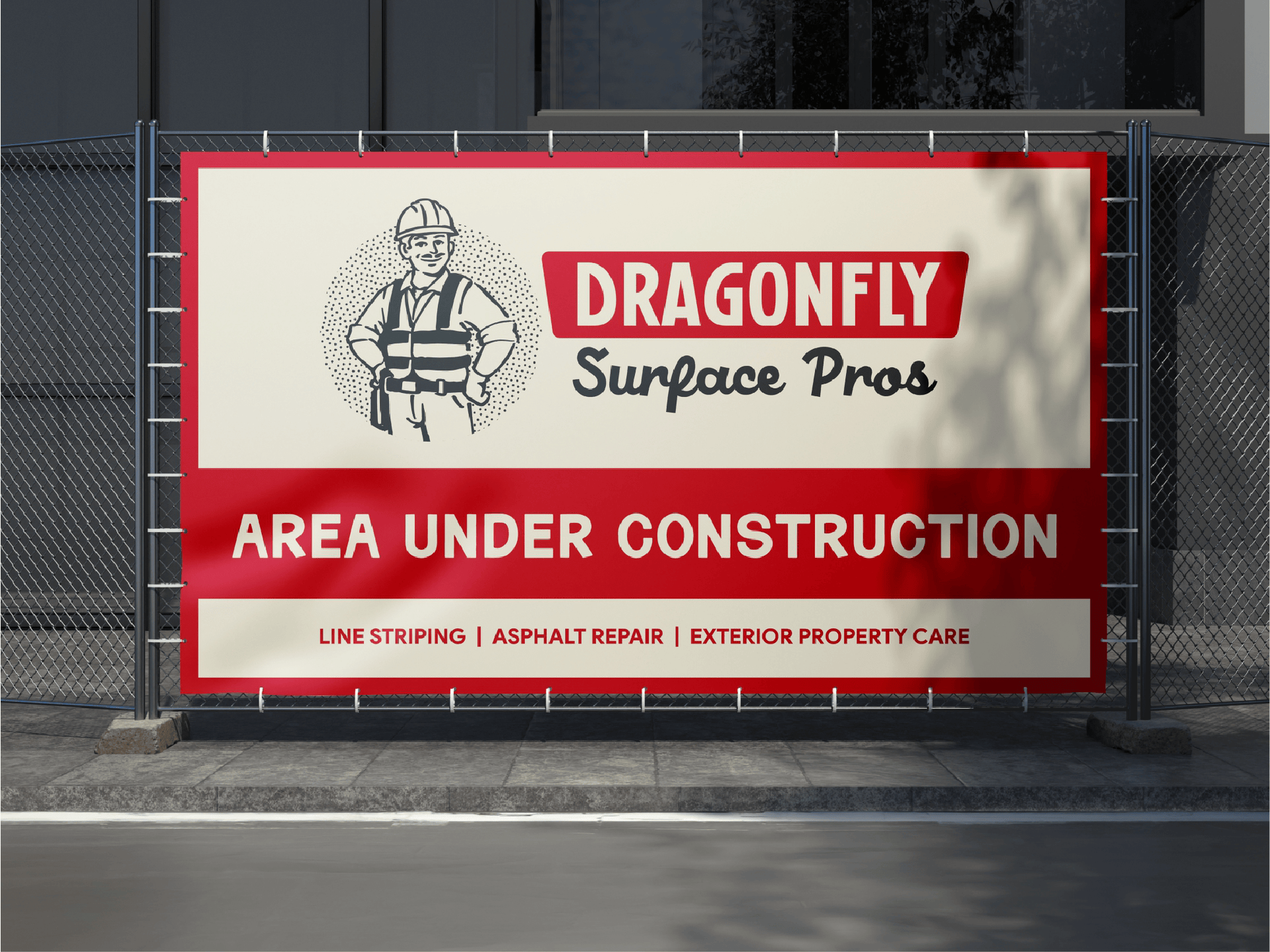 Dragonfly Surface Pros: Brand Application brand application brand identity branding construction branding contractor branding design graphic design hard hat design illustration industrial logo logo design mascot signage design vector vehicle wrap visual identity