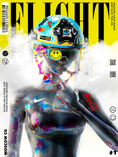 Flight 3d blender design flyer graphic design magazine magazine design poster poster design