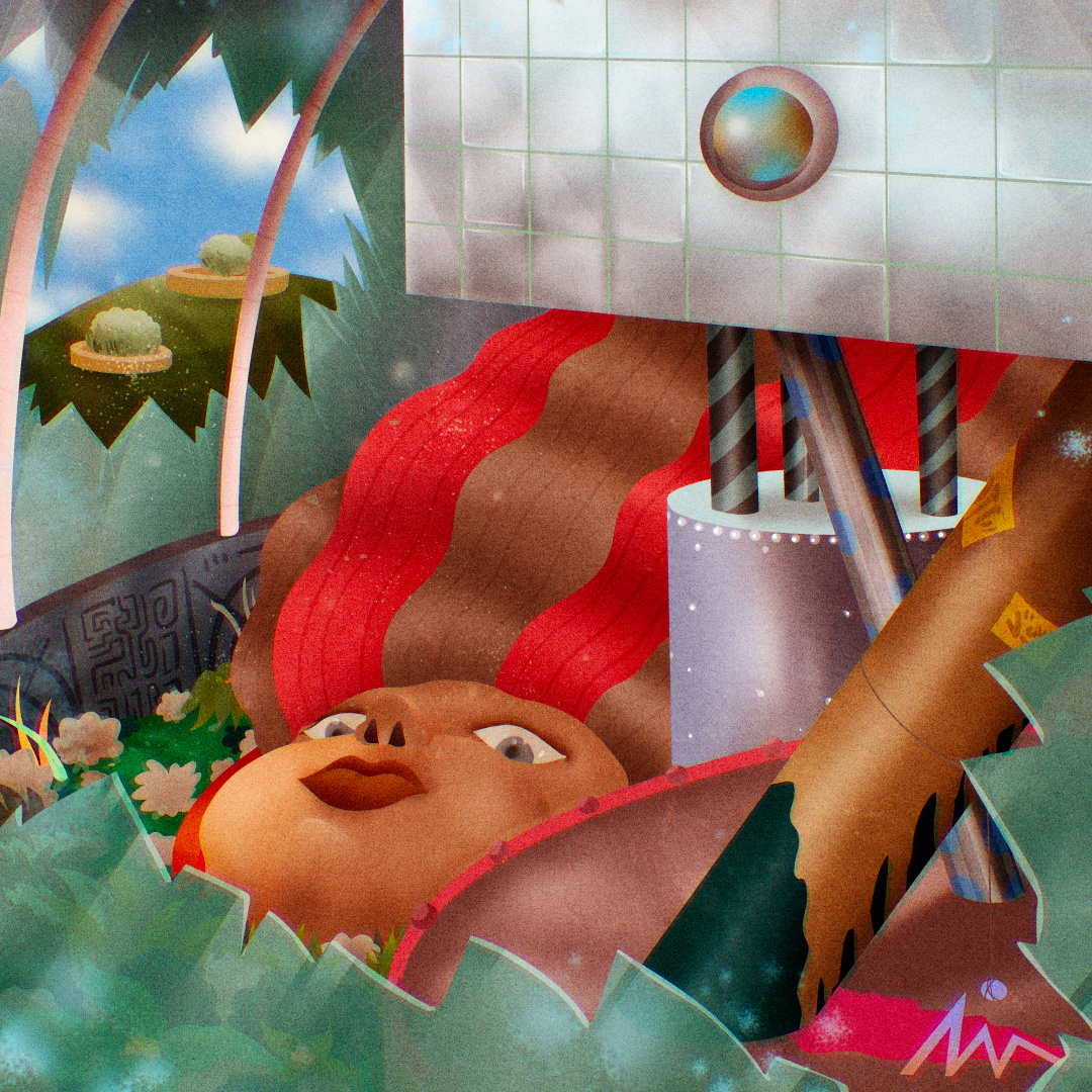 "enchanting greenhouse" architecture art branding color pencil cover design draw dream dreamcore illustration liminal music space strange surrealism water ink