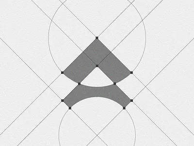 Geometry Exploration with Grids abstract ai startup arrow branding composition geometry grid logo logo grid logo sketches startup logo symmetry upword