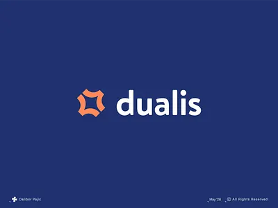dualis logo blast boom branding bright business clean duality geometry light logo mark minimal modern reflection spark sparkling star twin two