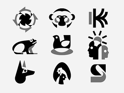 COLLECTION - 2023 - 6 arrow branding chicken design dog egg frog icon idea identity illustration k logo marks monkey rooster s symbol ui vector