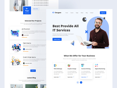 Digital Agency Landing Page Design seo ui