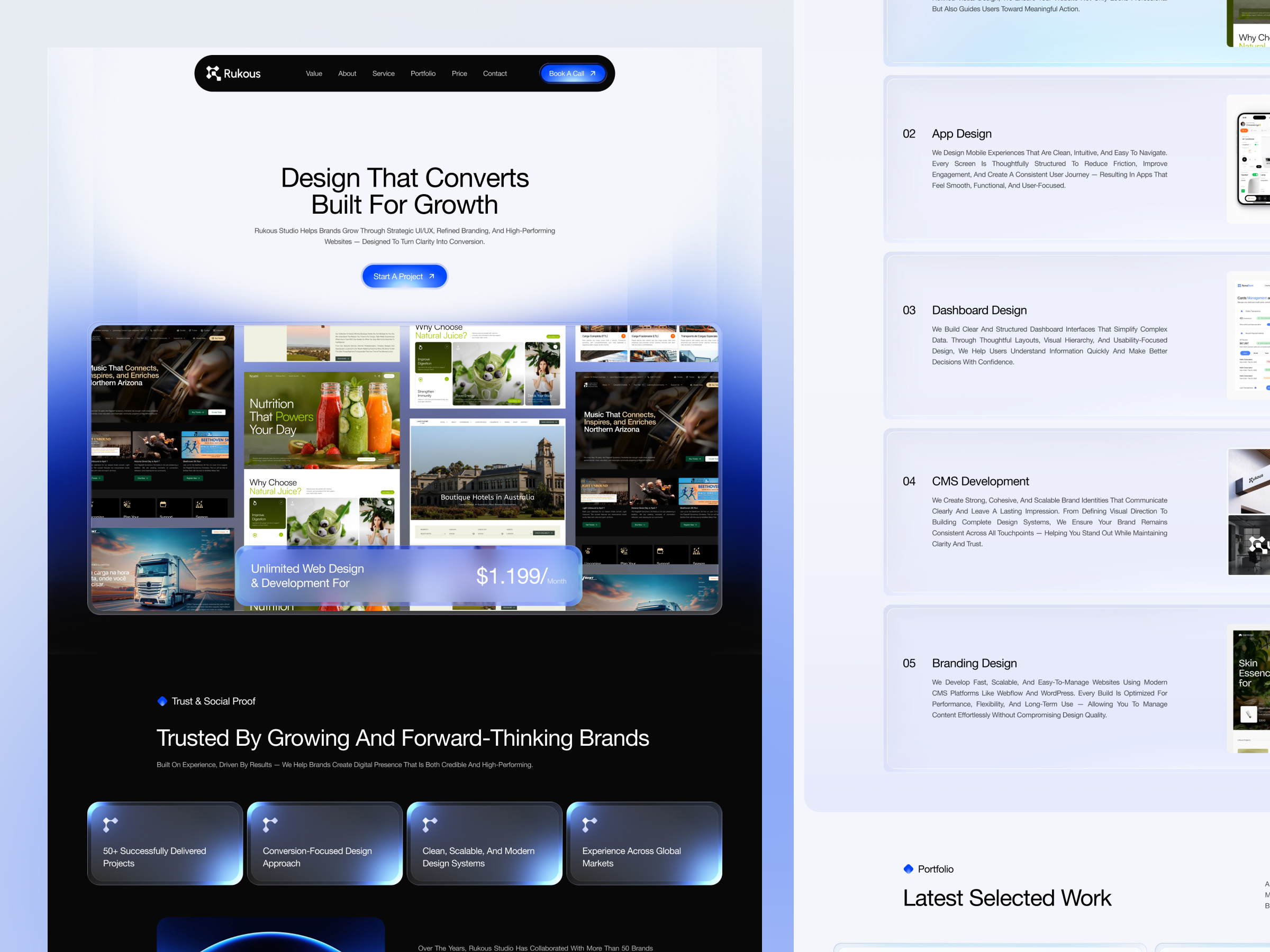 Example of Full Website & Responsive UI UX Design 