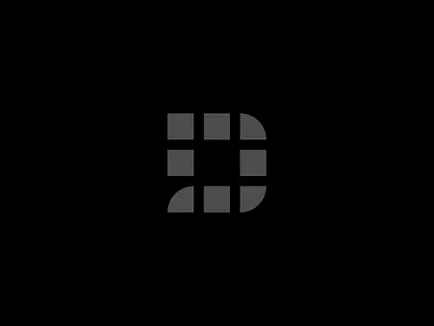D symbol logo clean d golden ratio grid letter logo minimal modern symbol