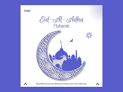 Eid Al-Adha – Modern Minimal Islamic Design Concept behance post branding branding design creative design digital art eid al adha eid al adha mubarak eid design facebook post graphic design instagram post islamic art islamic design islamic greeting linkedin post minimal design modern design poster design social media post typography design